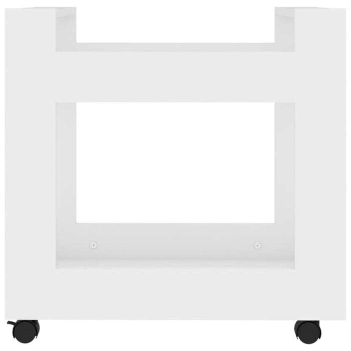 Desk Trolley White 60x45x60 Cm Engineered Wood Nollbb