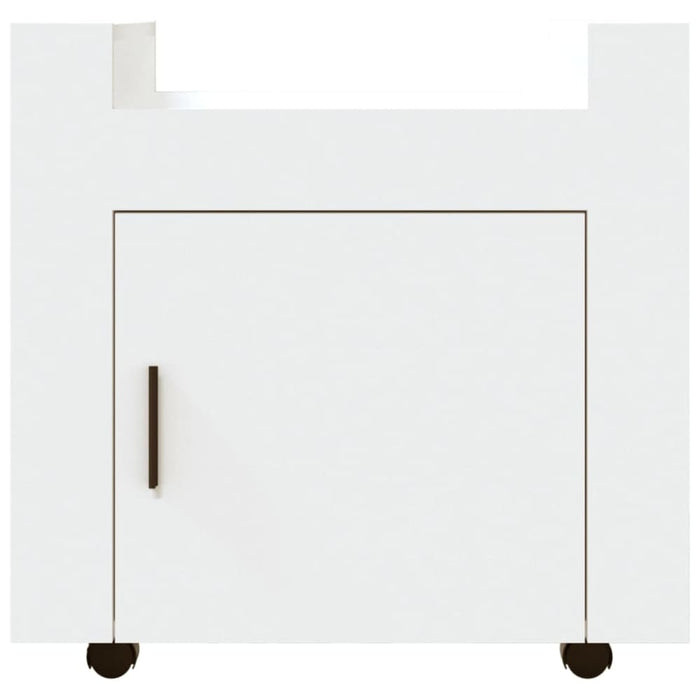 Desk Trolley White 60x45x60 Cm Engineered Wood Nollbn