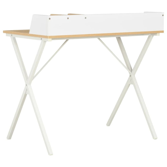 Desk White and Natural 80x50x84 Cm Xbxit
