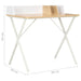 Desk White and Natural 80x50x84 Cm Xbxit