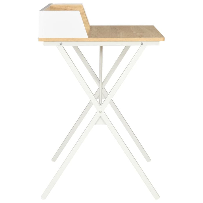 Desk White and Natural 80x50x84 Cm Xbxit
