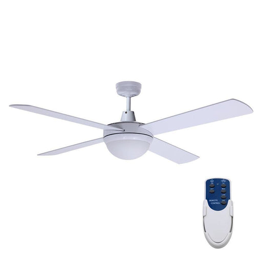 Devanti 52’’ Ceiling Fan w Light Remote Timer - White