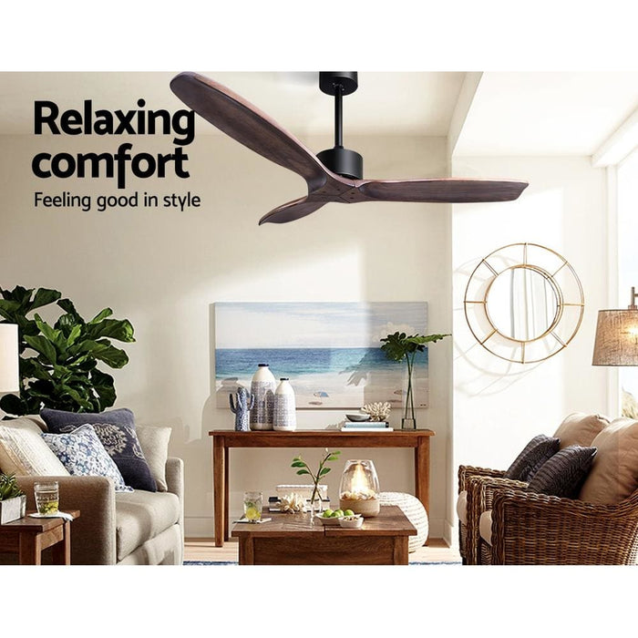 Devanti 52’’ Ceiling Fan with Remote Control Fans 3 Wooden