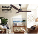 Devanti 52’’ Ceiling Fan with Remote Control Fans 3 Wooden