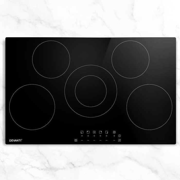 Devanti 90cm Ceramic Cooktop Electric Cook Top 5 Burner