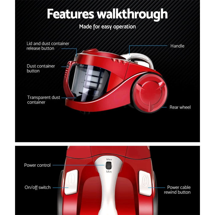 Goslash Picks Devanti Bagless Vacuum Cleaner Cleaners