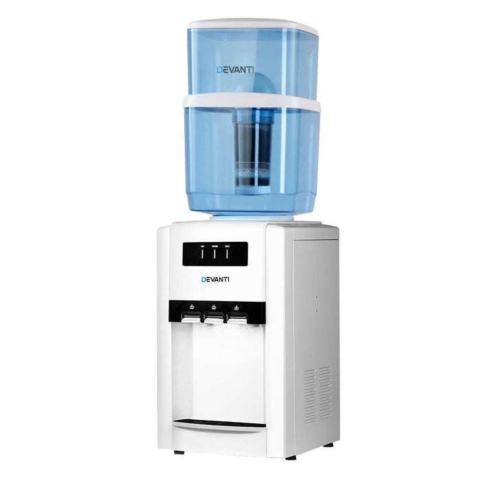 Devanti 22l Bench Top Water Cooler Dispenser Purifier Hot