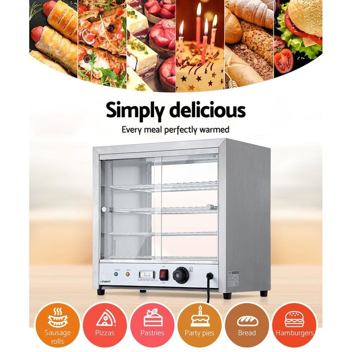 Devanti Commercial Food Warmer Pie Hot Display Showcase