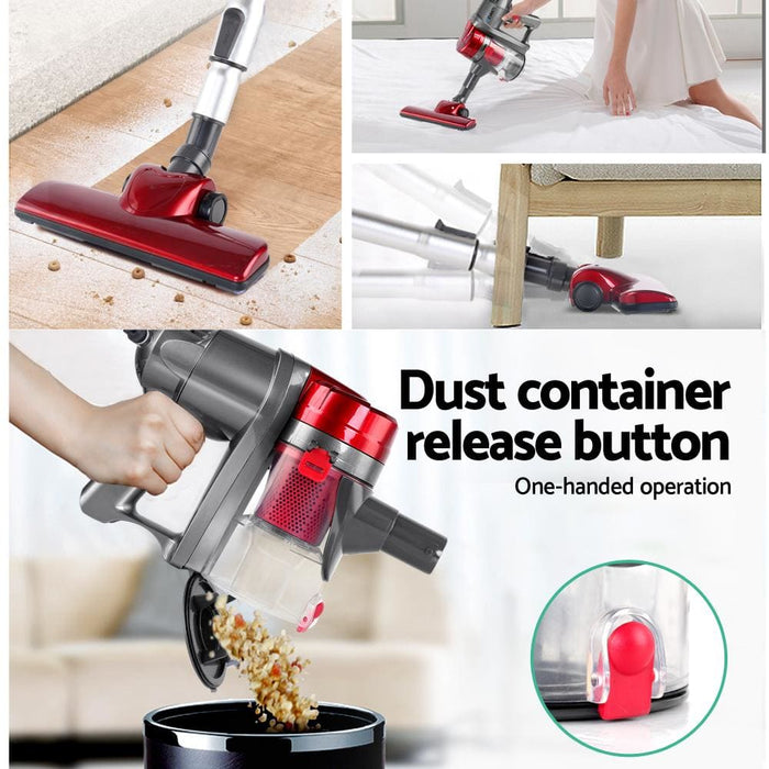 Devanti Corded Handheld Bagless Vacuum Cleaner - Red
