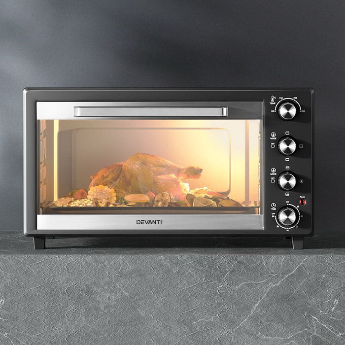 Devanti Electric Convection Oven Bake Benchtop Rotisserie