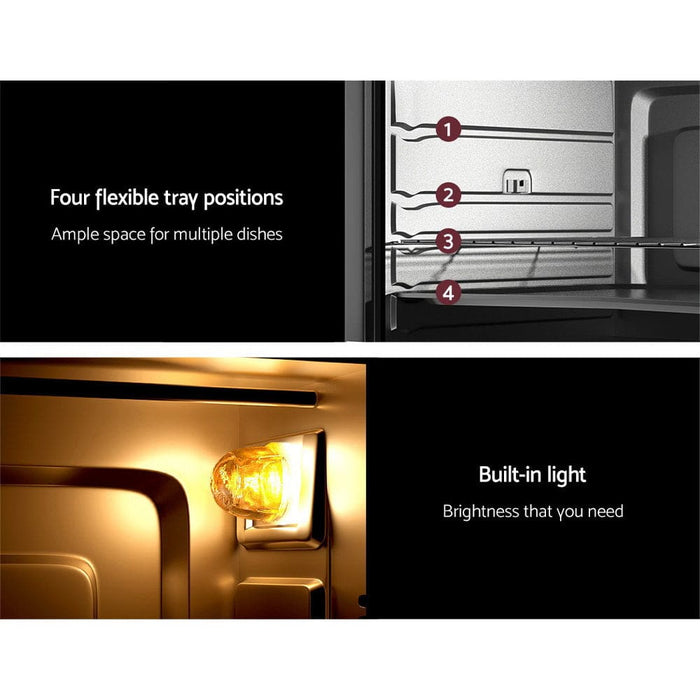 Devanti Electric Convection Oven Bake Benchtop Rotisserie