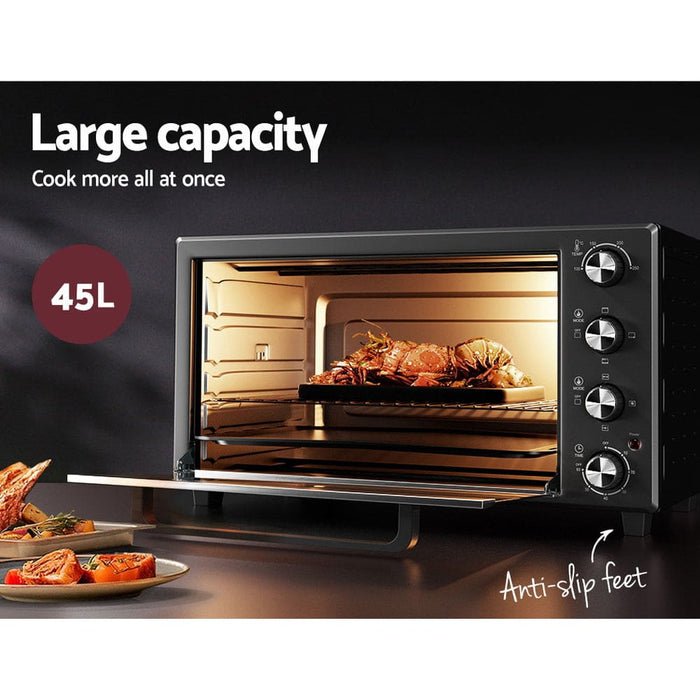 Devanti Electric Convection Oven Bake Benchtop Rotisserie