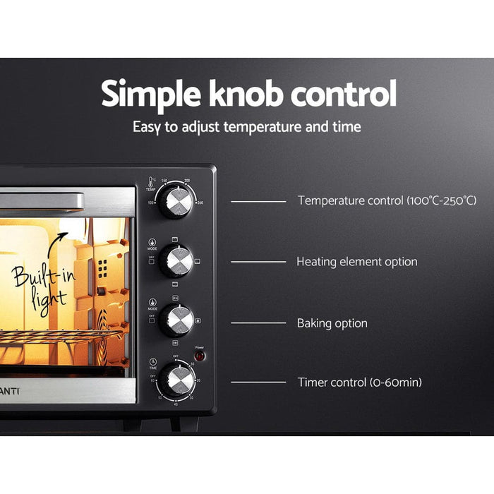 Devanti Electric Convection Oven Bake Benchtop Rotisserie