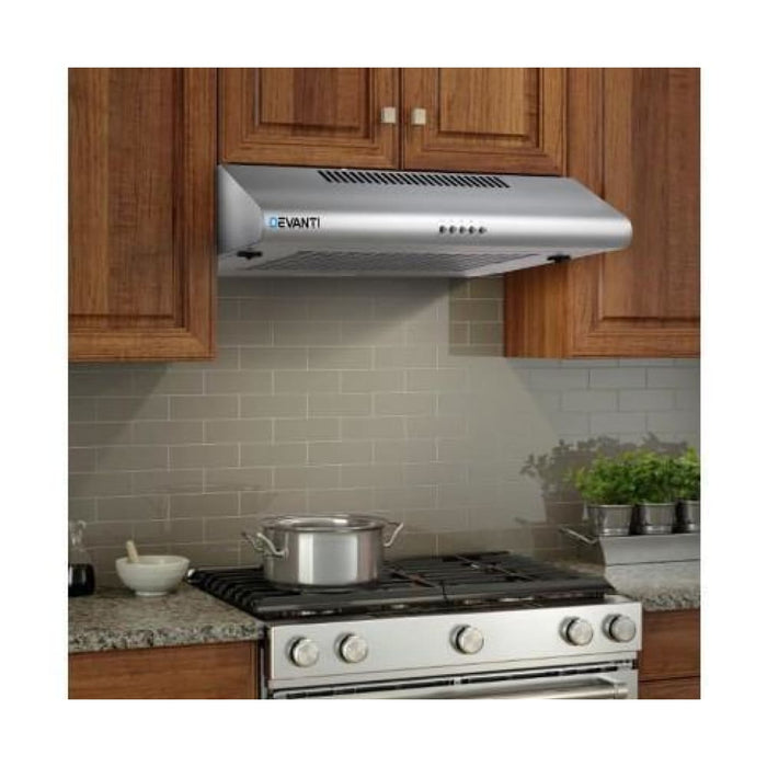 Devanti Fixed Range Hood Rangehood Stainless Steel Kitchen