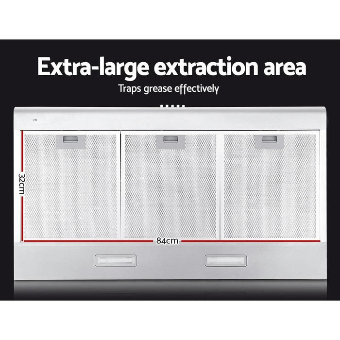 Devanti Fixed Range Hood Rangehood Stainless Steel Kitchen