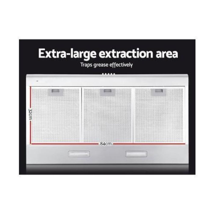 Devanti Fixed Range Hood Rangehood Stainless Steel Kitchen