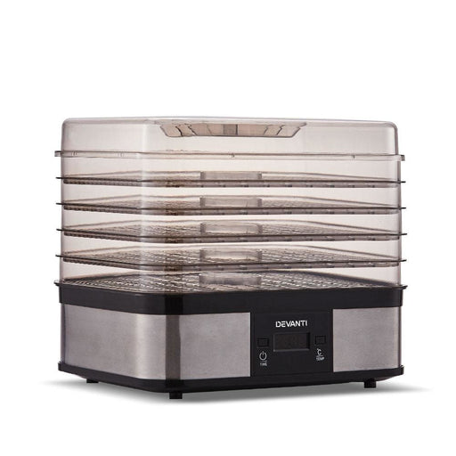 Goslash Picks Devanti Food Dehydrator with 5 Trays - Silver