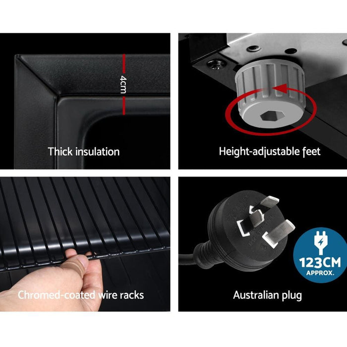 Devanti 98l Bar Fridge Glass Door Mini Freezer Fridges