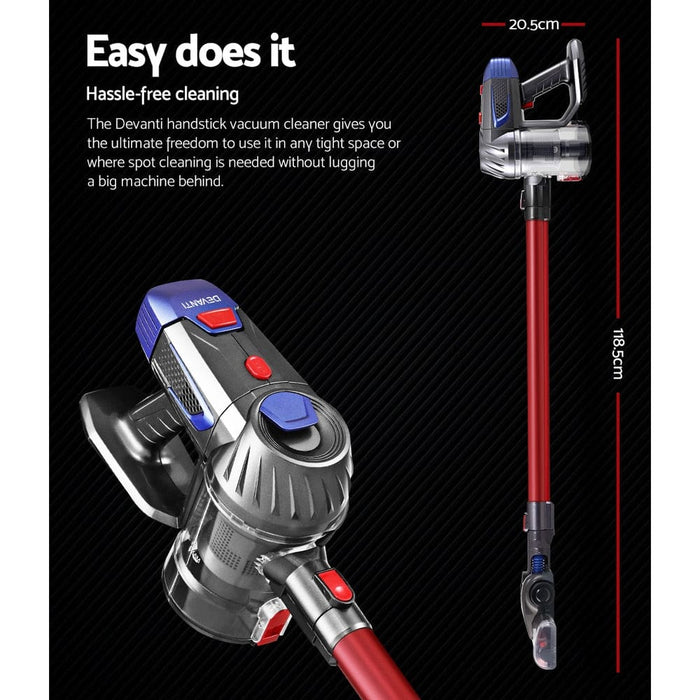 Devanti Handheld Vacuum Cleaner Cordless Stick Handstick