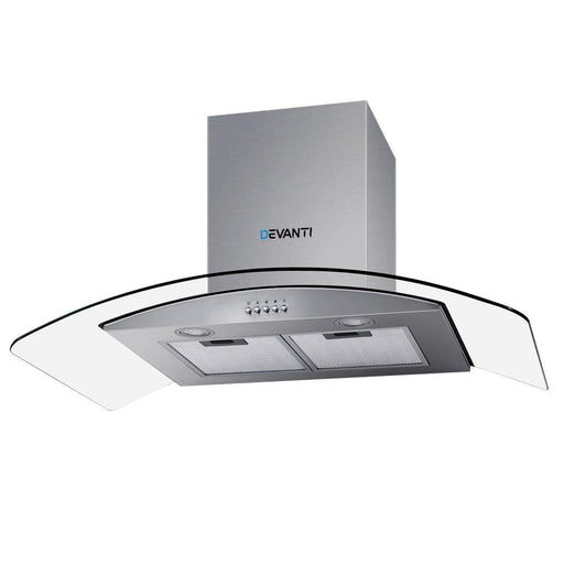 Devanti Range Hood 900mm Rangehood Kitchen Stainless Glass