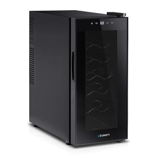 Devanti Wine Cooler 12 Bottle Thermoelectric Fridge Storage