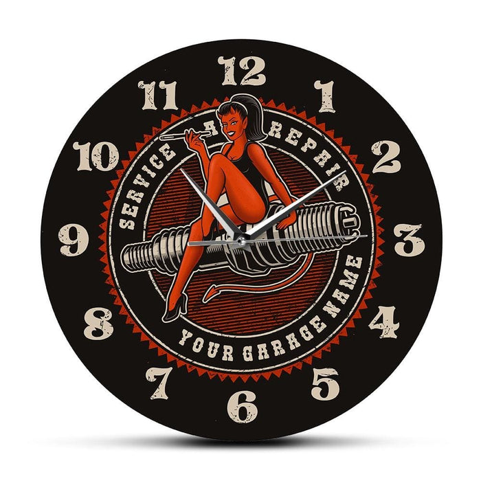 Devil Girl on Spark Plug Engine Auto Car Motorcycle Repair