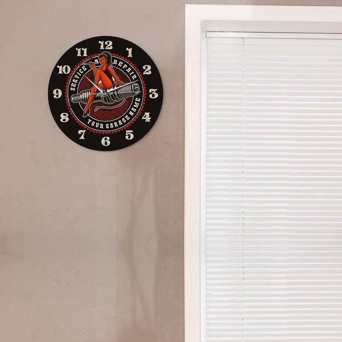 Devil Girl on Spark Plug Engine Auto Car Motorcycle Repair