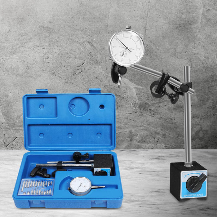 Goslash Picks Dial Indicator Gauge Magnetic Base 0-10mm
