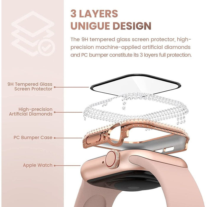 Diamond Bumper Cover + screen Protector for Apple Iwatch