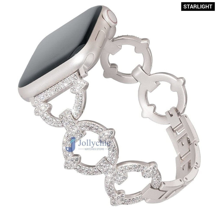 Diamond Butterfly Metal Strap for Apple Watch