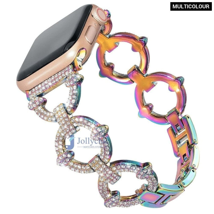 Diamond Butterfly Metal Strap for Apple Watch
