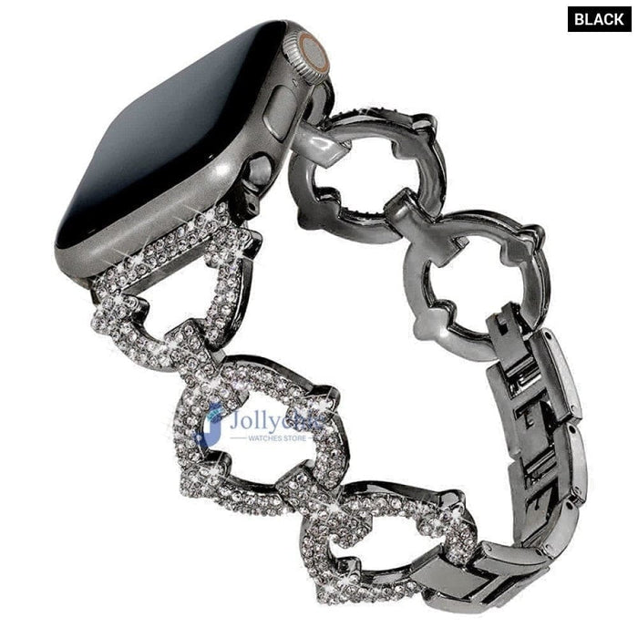 Diamond Butterfly Metal Strap for Apple Watch