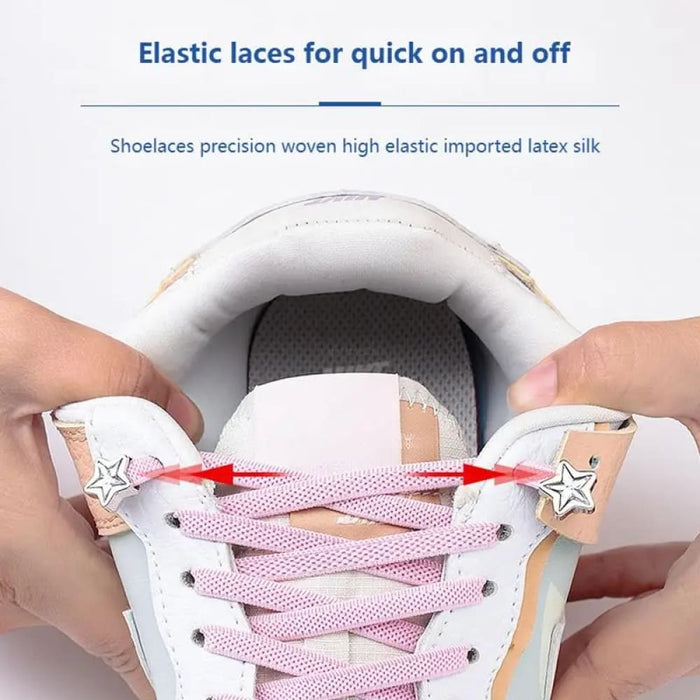 Diamond no Tie Colourful Star Rhinestone Shoe Laces