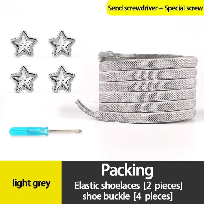 Diamond no Tie Colourful Star Rhinestone Shoe Laces