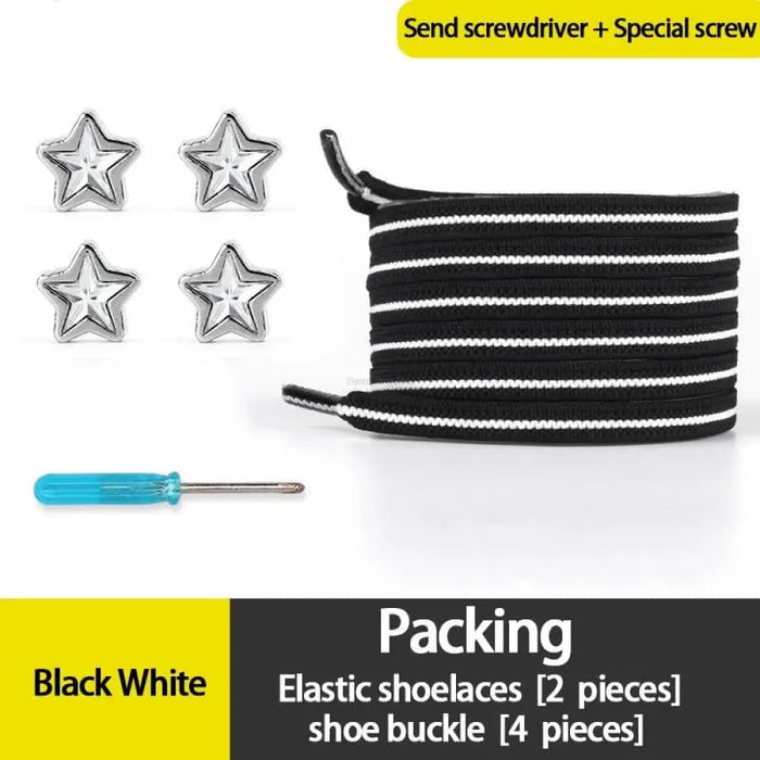 Diamond no Tie Colourful Star Rhinestone Shoe Laces