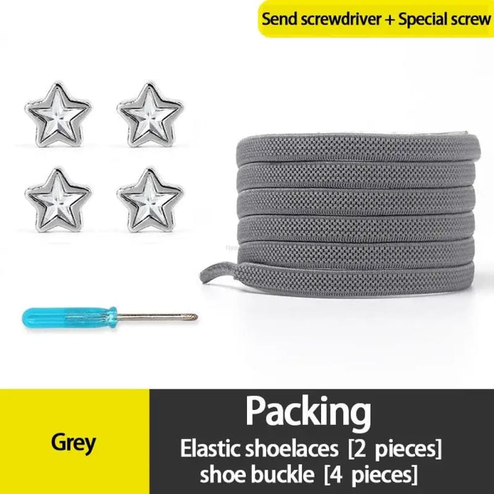 Diamond no Tie Colourful Star Rhinestone Shoe Laces