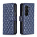 Diamond Lattice Wallet Case For Samsung Fold 4