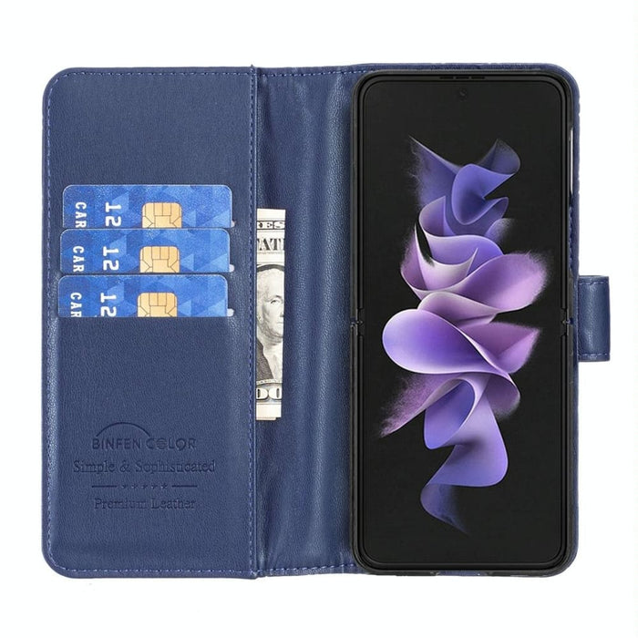 Diamond Lattice Wallet Case For Samsung Fold 4
