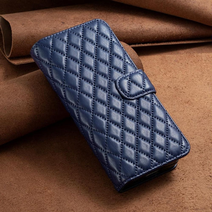 Diamond Lattice Wallet Case For Samsung Fold 4