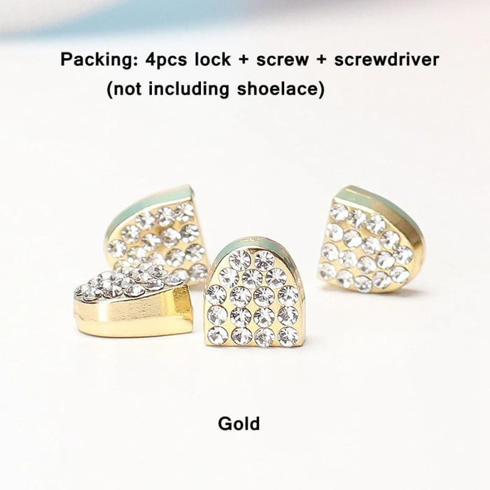 Diamond Metal Tips Head no Diy Shoe Laces for Kids & Adults