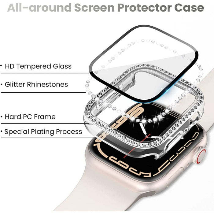 Diamond Screen Protector Tempered Glass Cover for Apple