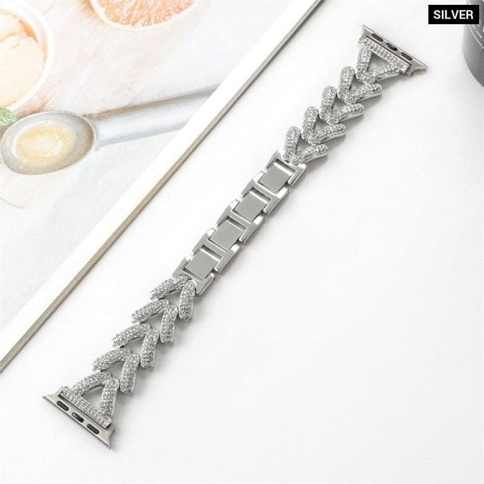 Diamond Steel Luxury Chain Strap Case Bracelet for Iwatch