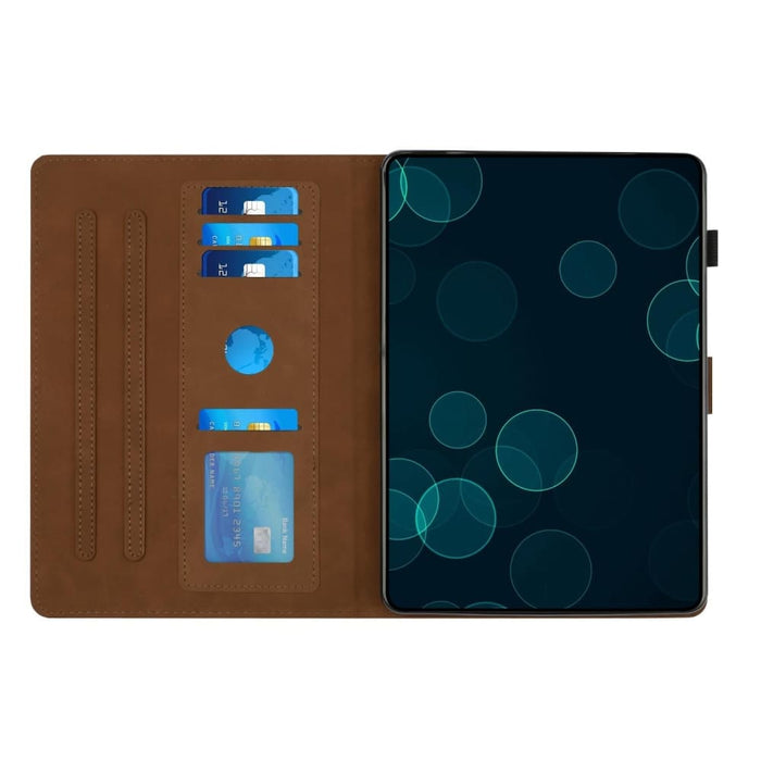 Diamond Texture Embossed Leather Smart Tablet Case