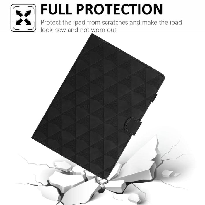 Diamond Texture Embossed Leather Smart Tablet Case