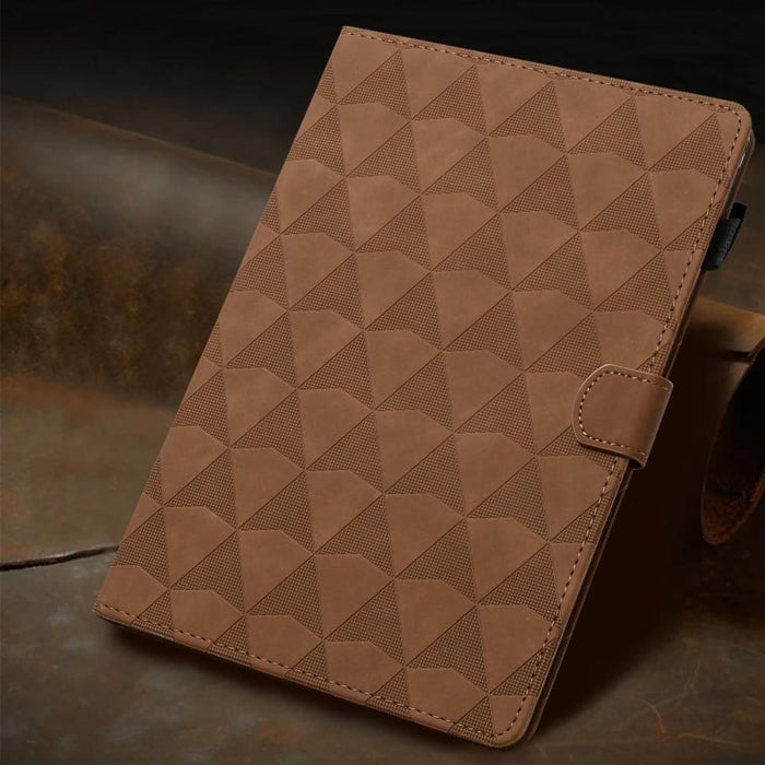 Diamond Texture Embossed Leather Smart Tablet Case