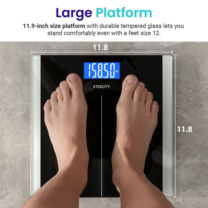 Digital Body Weight Bathroom Scale Black 2 Pack