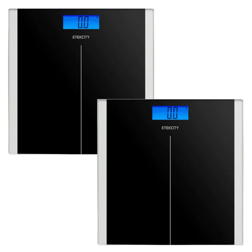 Digital Body Weight Bathroom Scale Black 2 Pack