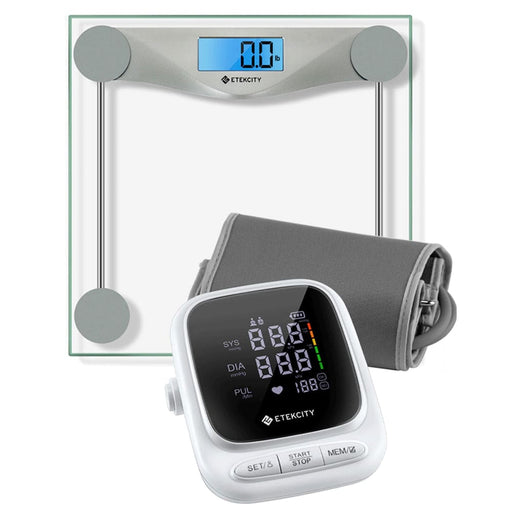 Digital Body Weight Bathroom Scale Silver & Smart Blood