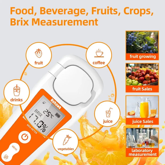 Digital Brix Meter for Fruit Juice Testing