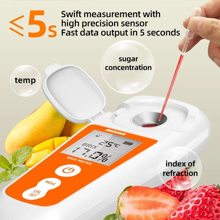 Digital Brix Meter for Fruit Juice Testing